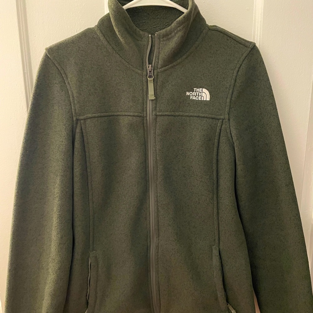 The North Face Women’s Maggy Full Zip Fleece Jacket Army Green/Dark Olive Knit
